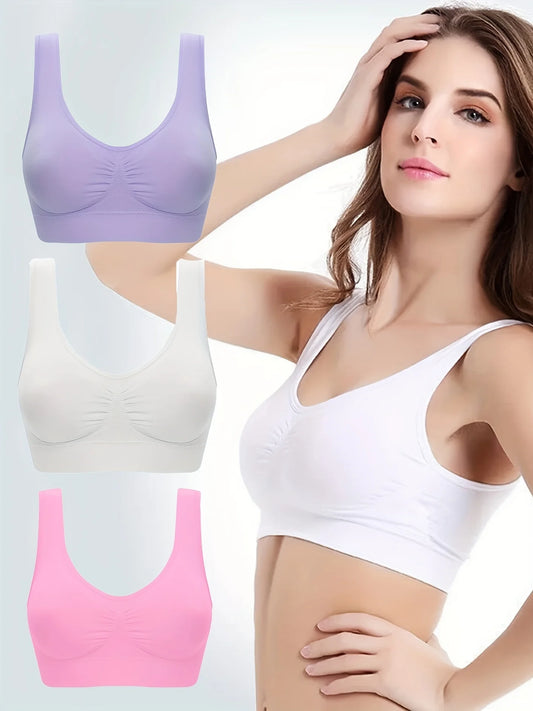 Sexy women push up  BREAST   bra big size backless  bras plus size wireless brassiere breathable seamless bra 1pcs wfws01