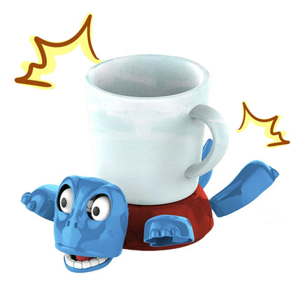 3D Printed Turtle Coaster Coffee Mug Mat with Funny Expression Plastic Drink Pad Decorative Cup Insulation Pad for Home Ornament