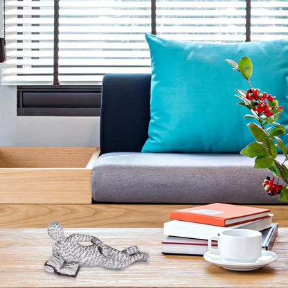 Reading Statue Man Reading Book Statue Resin Aesthetic Abstract Modern Sculptures for Coffee Table Tabletop Library Accessories