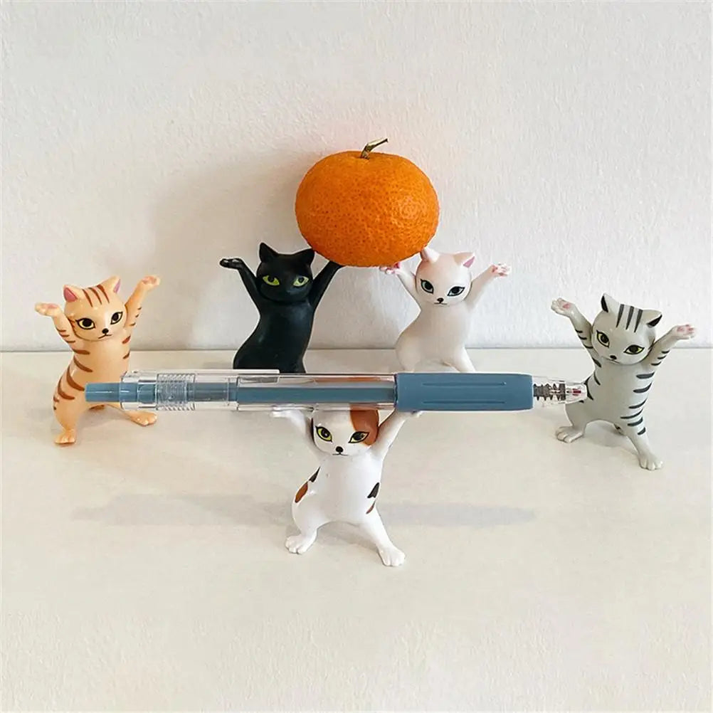 Cat Ornaments Anime Raising Hands Dancing Cat Model Cat Ornaments Cat Figures Toys for Children s Room Study Room