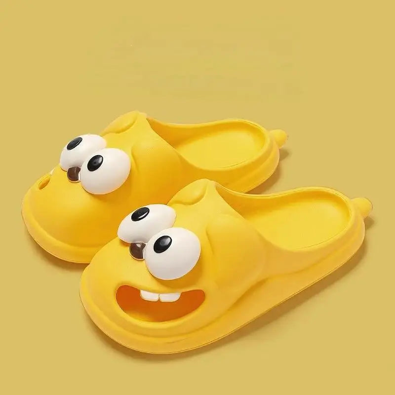 Tongue Slippers Big Eye Dog Slippers Cute Funny Big Eye Dog Fun Cartoon Package Head Eva Slippers for Women