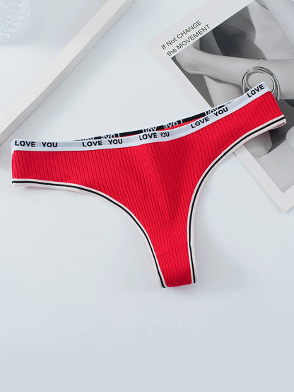 Women's underwear, sexy and breathable, low waisted triangle pants, thong pants, romantic girl pure cotton underwear