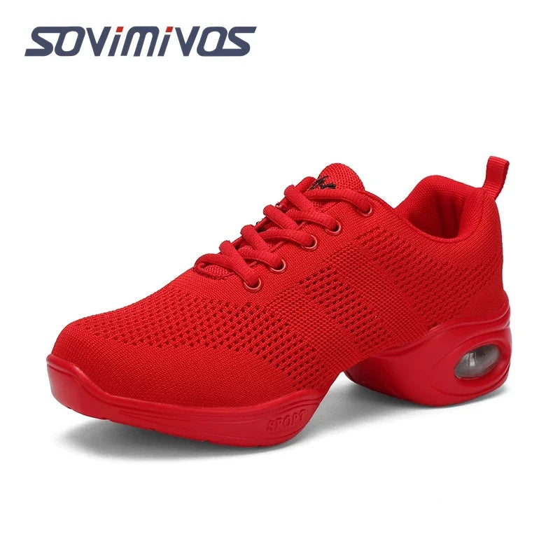 Hot Sale 2022 EU35-41 Sports Feature Soft Outsole Breath Dance Shoes Sneakers For Woman Practice Shoes Modern Dance Jazz Shoes