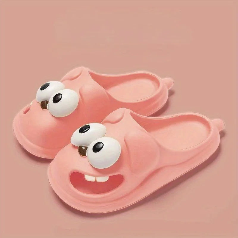 Tongue Slippers Big Eye Dog Slippers Cute Funny Big Eye Dog Fun Cartoon Package Head Eva Slippers for Women