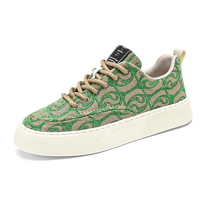 Hot Selling Red Canvas Shoes Men Trendy Print Skateboard Shoes For Man Low Cut Platform Skate Sneakers Male zapatos para hombre