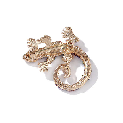 Vintage Animal Brooches - Cute Lizard, Gecko, Spider, and Rhinestone Pins for Women's Clothing and Accessories