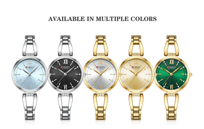 CURREN 9092 Women Quartz Watch Fashion Luxury Elegant Stainless Steel Strap Bracelet Wristwatch for Ladies Girl Female Clock