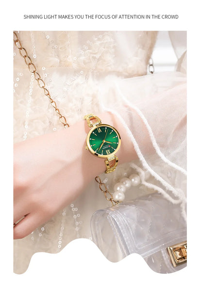 CURREN 9092 Women Quartz Watch Fashion Luxury Elegant Stainless Steel Strap Bracelet Wristwatch for Ladies Girl Female Clock