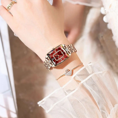POEDAGAR Luxury Elegant Watch For Woman Date Waterproof Rectangle Ladies Watch Stainless Steel Quartz Women Watches Female Reloj