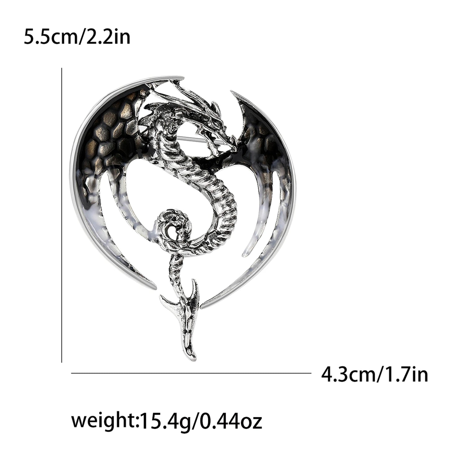 Enamel Dragon Pins for Women Rhinestone Flying Dragons Brooches Office Party Friend Gifts Jewelry Accessories