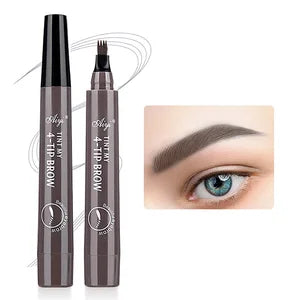 Four-pronged eyebrow pencil non-smudged, water-resistant