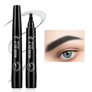 Four-pronged eyebrow pencil non-smudged, water-resistant