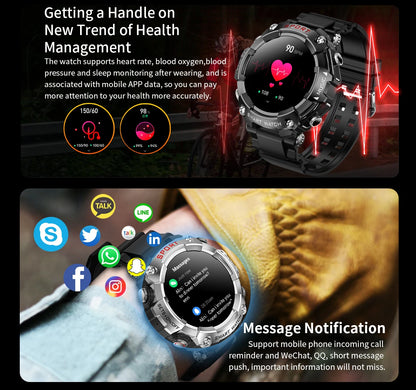 LaNikar Smart Watch AMOLED Display With In-Ear Bluetooth Headset Heart Rate Blood Pressure Oxygen Saturation Monitoring HD Audio