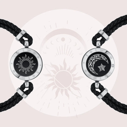 TOTWOO Long Distance Touch Bracelets for Couples ,Light up&Vibration Relationship Gifts for Lovers Smart Jewelry Love Bracelets