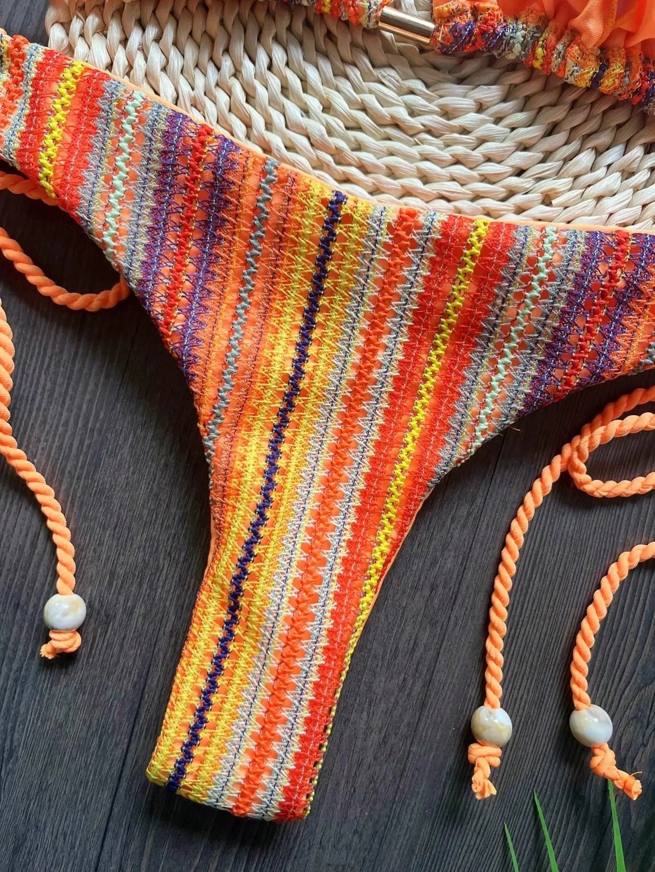 RUOTONGSEPT 2025 Sexy Braided Rope Straps Bikini Set New Swimsuit Women Swimwear Push Up Brazilian Bathing Suit Beach Biquinis