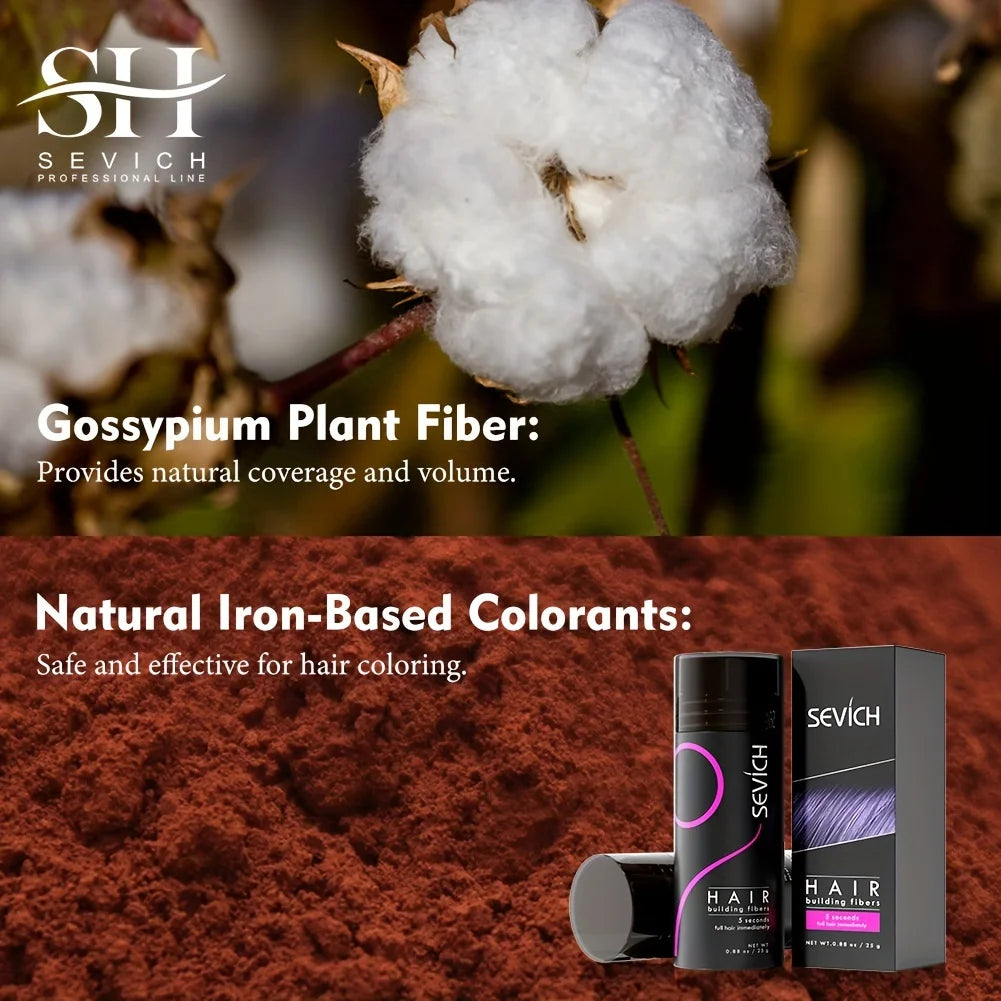 Sevich Hair Fiber For Thinning Hair & Bald Spot Instant Hair Growth Fiber Fill In Fine Or Thinning Hair Instantly Thicker Powder