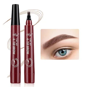 Four-pronged eyebrow pencil non-smudged, water-resistant