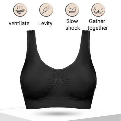 Women's Seamless Bra, Suspender, Tank Short Top, Solid Color, Sports Gym, Running, Fitness, Yoga