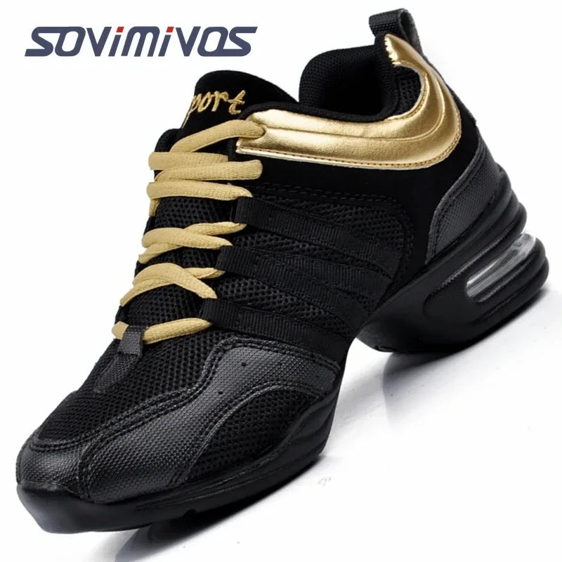 Hot Sale 2022 EU35-41 Sports Feature Soft Outsole Breath Dance Shoes Sneakers For Woman Practice Shoes Modern Dance Jazz Shoes