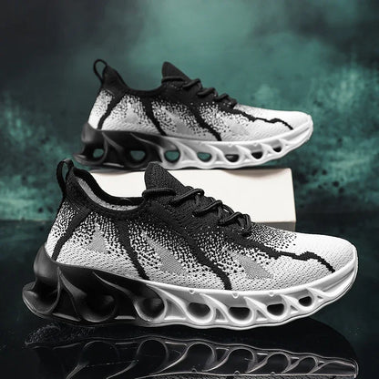 ELUVA Unisex Running Shoes Men Women Lightweight Mesh Breathable Comfortable Flat Soft Tennis Shoes Summer Lace-up Sneakers Man