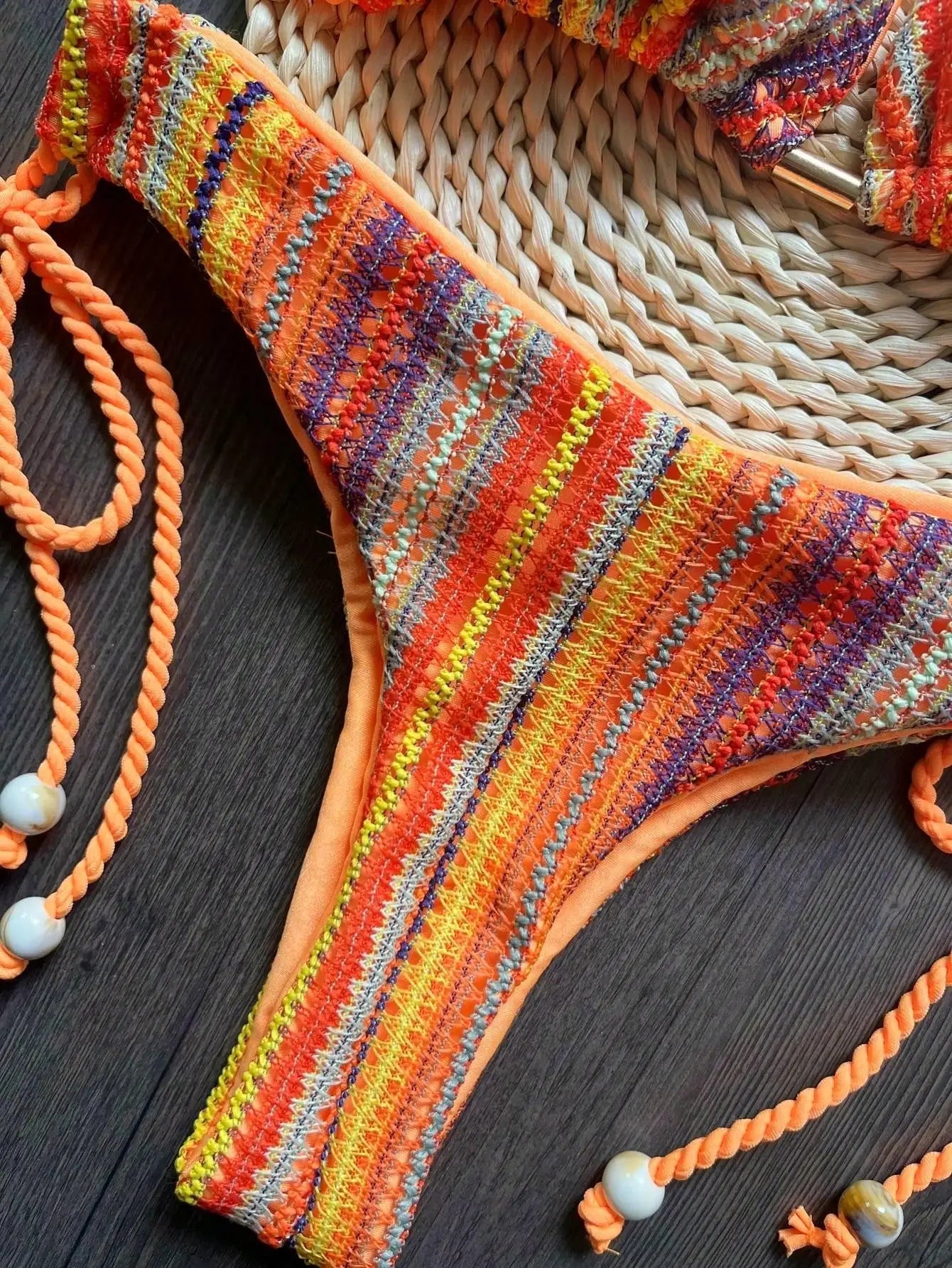 RUOTONGSEPT 2025 Sexy Braided Rope Straps Bikini Set New Swimsuit Women Swimwear Push Up Brazilian Bathing Suit Beach Biquinis