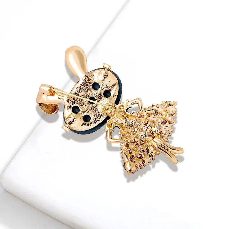 Rhinestone Rabbit Brooches For Women Sparkling Beauty Animal Charm Bunny Casual 2 Colors Brooch Pins Jewelry Gifts For Girl