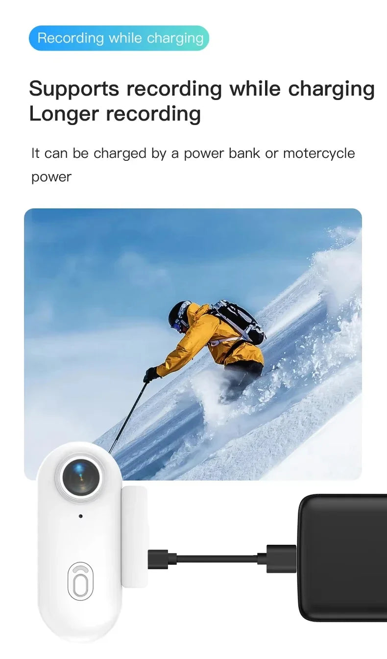 Exquisite WIFI 1080P/4k Magnetically Mounted H.265 Action Camera with Removable Cover 30m Waterproof Thumb  Camera