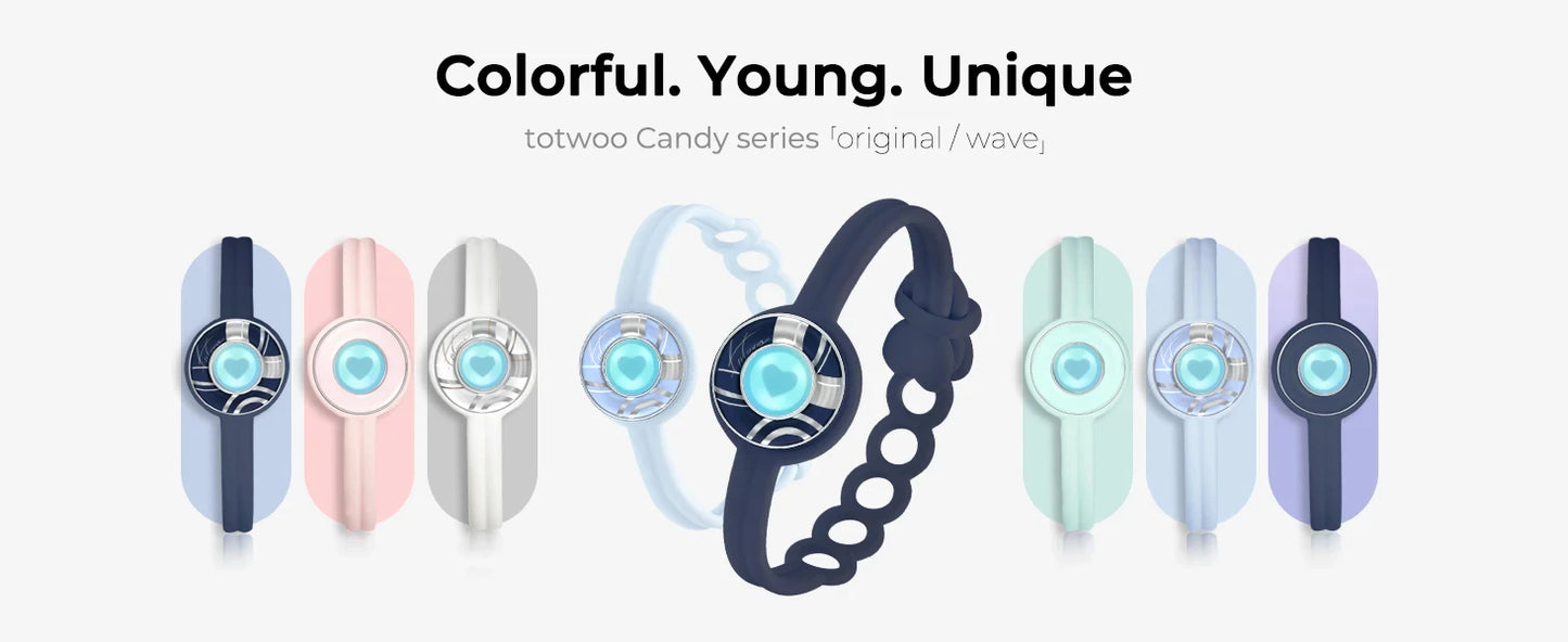 Totwoo Long Distance Touch Bracelets for Couples-Candy Series, Vibration & Light up for Love Couples Bracelets Relationship Gift