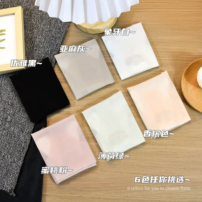 Transparent Thong Panties Women Ultra-thin Sense Sexy Female Seamless Low-waist Solid Color G-string Quick Drying Underwear