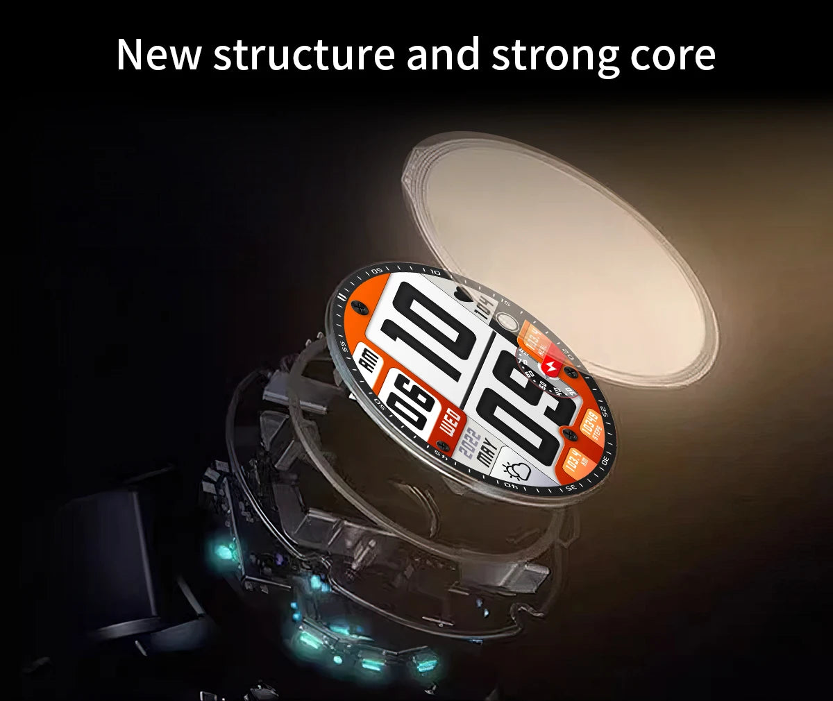 LaNikar Smart Watch AMOLED Display With In-Ear Bluetooth Headset Heart Rate Blood Pressure Oxygen Saturation Monitoring HD Audio