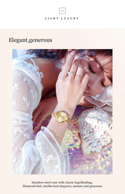 CURREN 9092 Women Quartz Watch Fashion Luxury Elegant Stainless Steel Strap Bracelet Wristwatch for Ladies Girl Female Clock