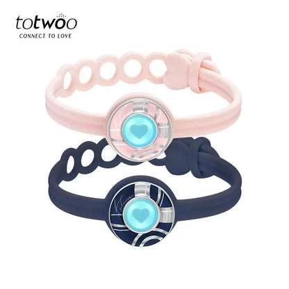 Totwoo Long Distance Touch Bracelets for Couples-Candy Series, Vibration & Light up for Love Couples Bracelets Relationship Gift