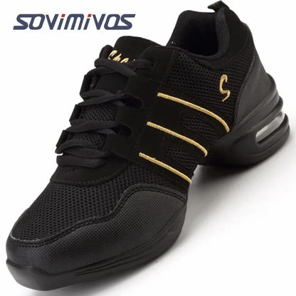 Hot Sale 2022 EU35-41 Sports Feature Soft Outsole Breath Dance Shoes Sneakers For Woman Practice Shoes Modern Dance Jazz Shoes