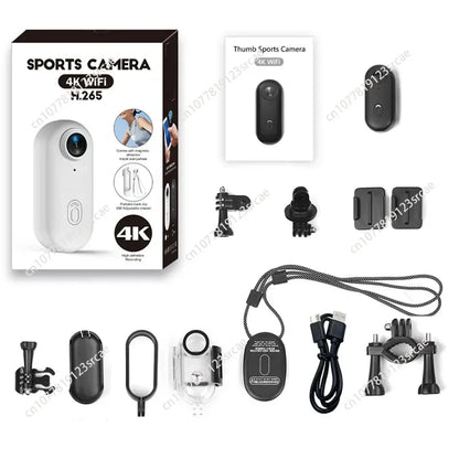Exquisite WIFI 1080P/4k Magnetically Mounted H.265 Action Camera with Removable Cover 30m Waterproof Thumb  Camera