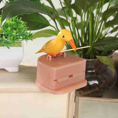 1Pc New Small Bird Toothpick Container Automatic Toothpick Dispenser Toothpick Holder Home Decoration Kitchen Accessories