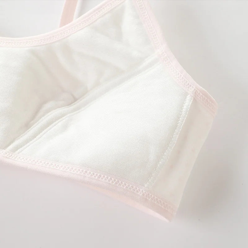 4 Pcs/Lot Girls Brassiere Cotton Underwear Back Buckle Design Adolescent Girls Training Bras Breathable Teenage Girl Tops Bra