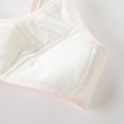 4 Pcs/Lot Girls Brassiere Cotton Underwear Back Buckle Design Adolescent Girls Training Bras Breathable Teenage Girl Tops Bra