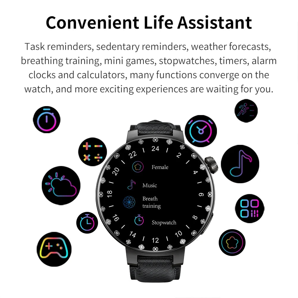 KUMI GT6 Pro 1.3-inch AMOLED Screen Bluetooth Call5.1 IP68 Waterproof Eight light modes Chinese fashion style Smart watch