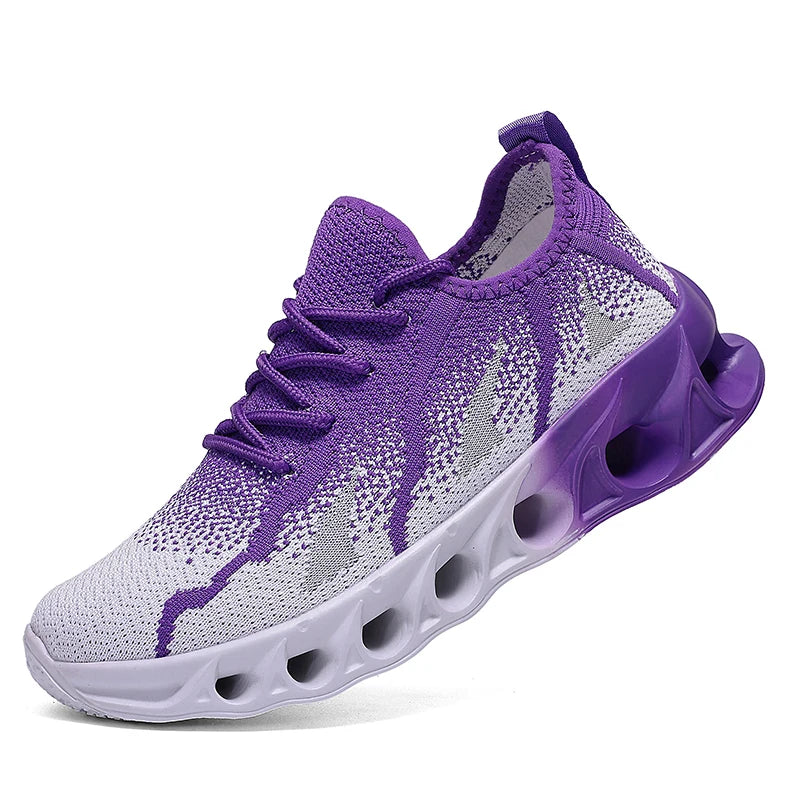 ELUVA Unisex Running Shoes Men Women Lightweight Mesh Breathable Comfortable Flat Soft Tennis Shoes Summer Lace-up Sneakers Man