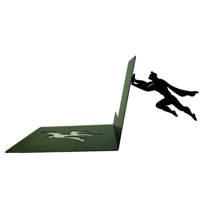 Creative Super Hero Bookshelf Figurines Metal Book Storage Display