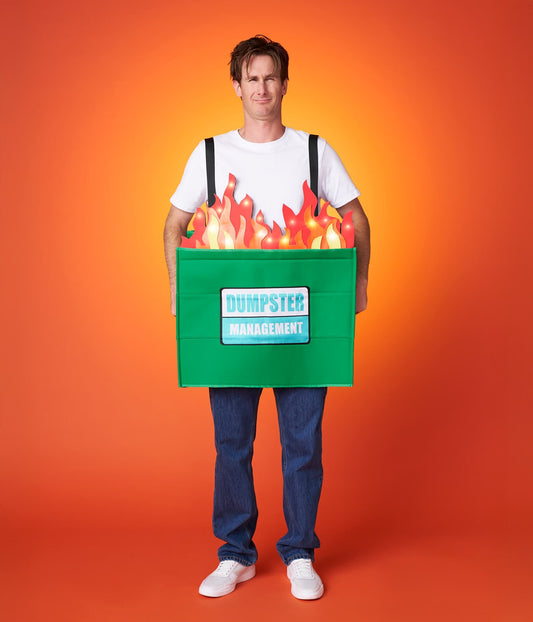 Men's Dumpster Fire Light Up Costume