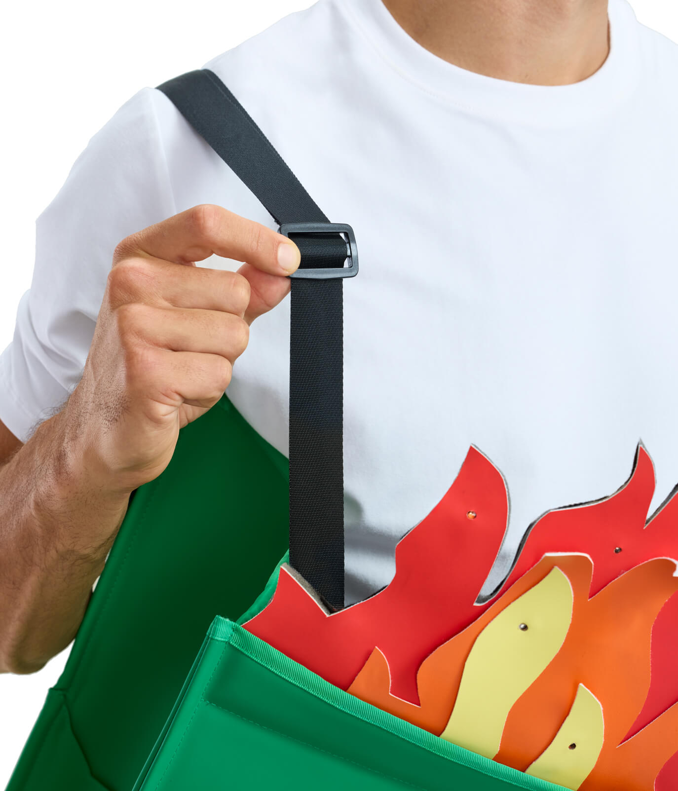 Men's Dumpster Fire Light Up Costume