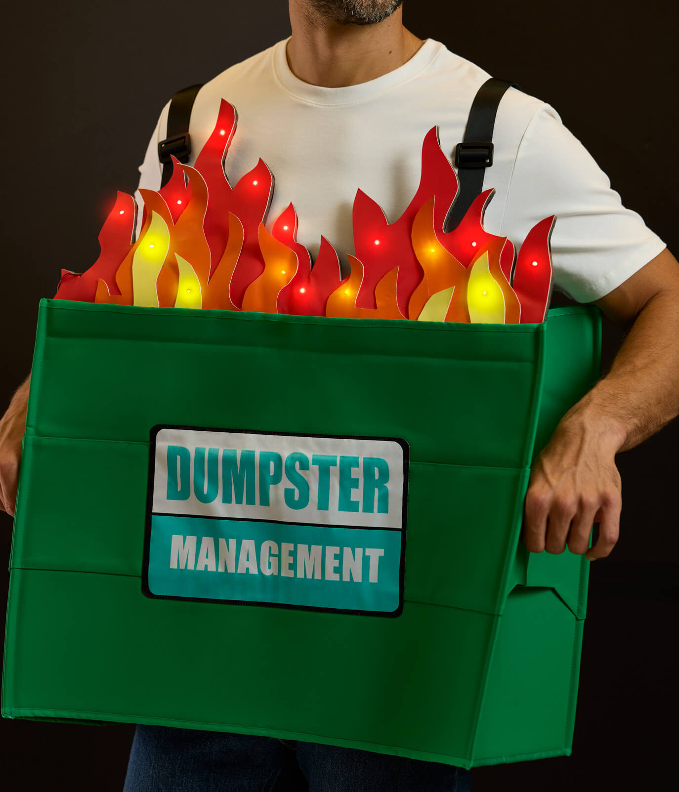 Men's Dumpster Fire Light Up Costume