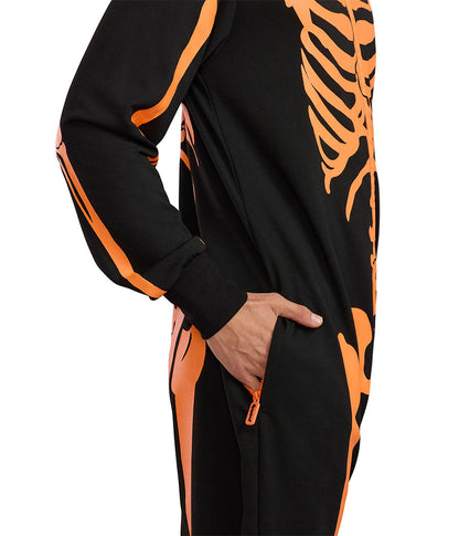 Men's Pumpkin Head Skeleton Costume