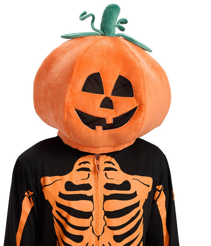 Men's Pumpkin Head Skeleton Costume