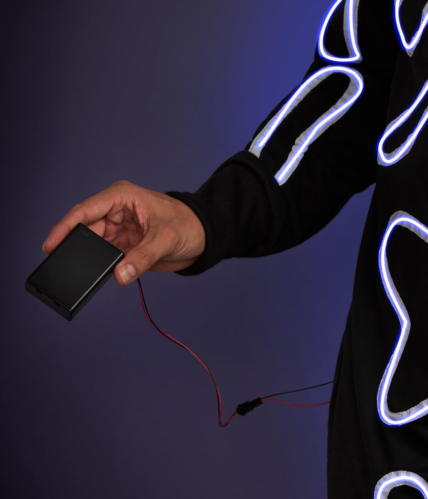 Men's Neon LED Light Up Skeleton Costume