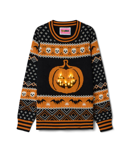 Women's Pumpkin Light Up Halloween Sweater