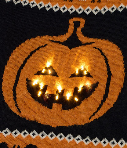 Women's Pumpkin Light Up Halloween Sweater