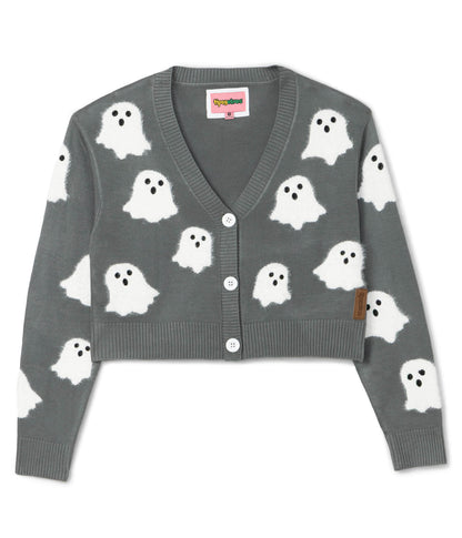 Women's Ghostly Glam Halloween Cardigan Sweater