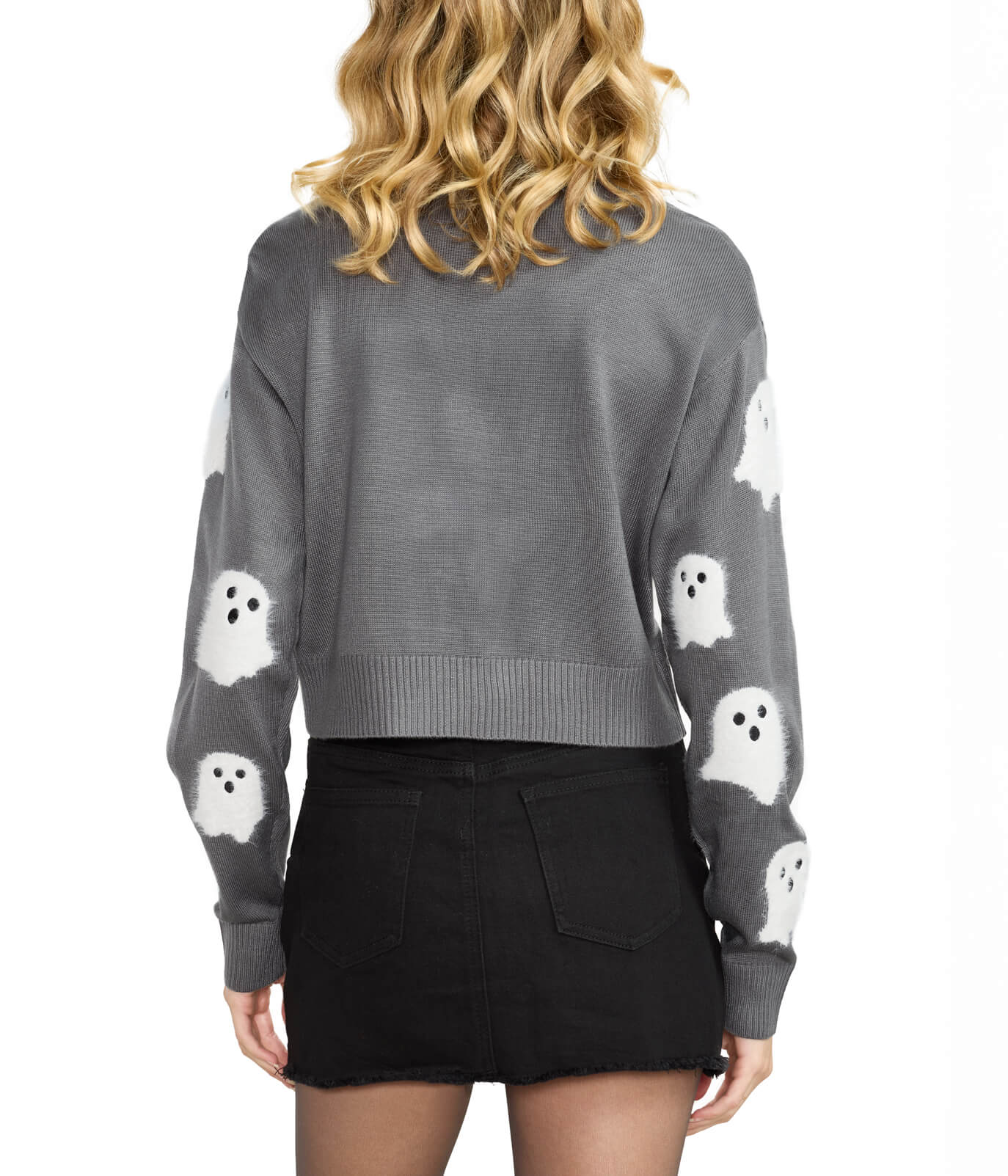 Women's Ghostly Glam Halloween Cardigan Sweater